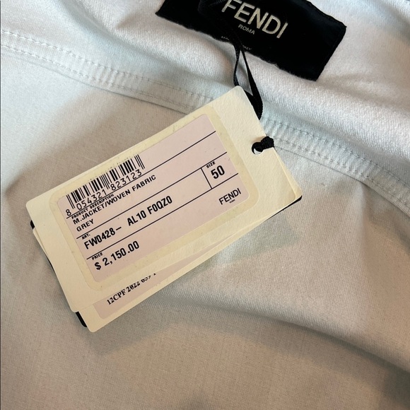 Fendi Signature Logo Shirt Jacket Gray - Picture 10 of 14